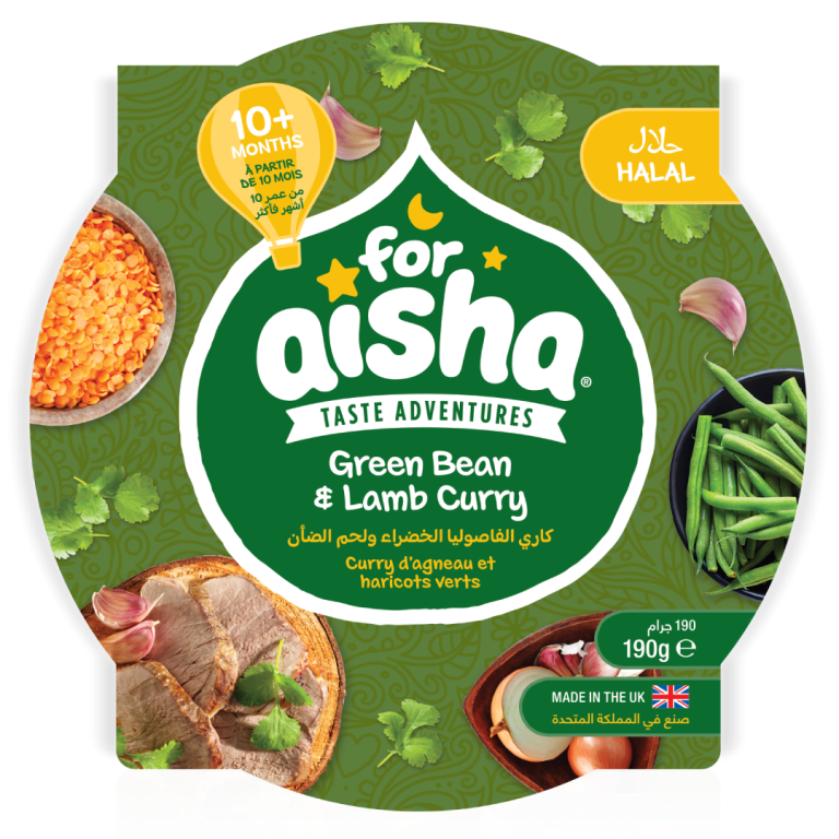 Green Bean & Lamb Curry Baby Food 190g Halal & Natural