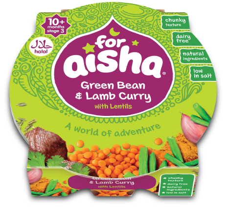 For Aisha halal lamb curry tray meal