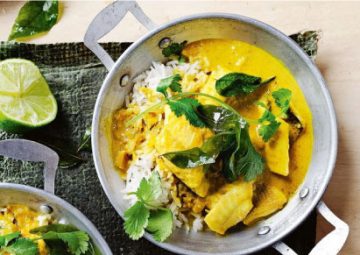 Cambodian Fish and Coconut curry in bowl