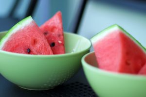 Bowls of watermelon