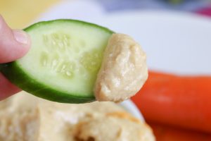 Hummus and cucumber