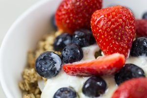 Berry granola breakfast