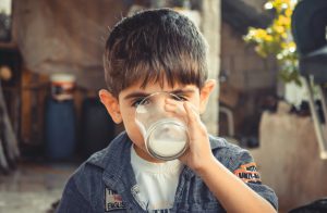 Child drinking milk