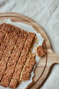 Flapjack on cutting board