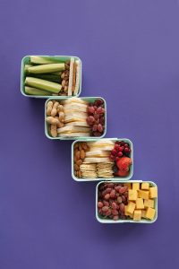 Four healthy lunchbox examples